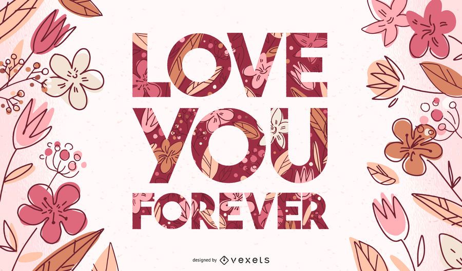 Love you forever valentines lettering Love you forever valentines lettering