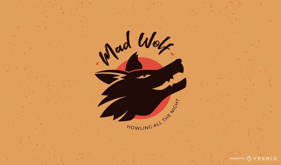 Mad wolf club logo template Mad wolf club logo template