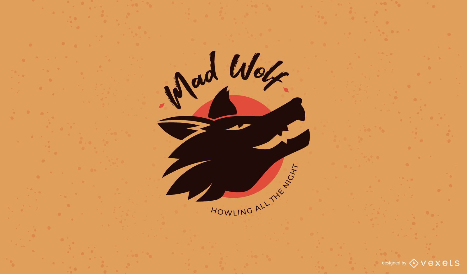 Mad wolf club logo template