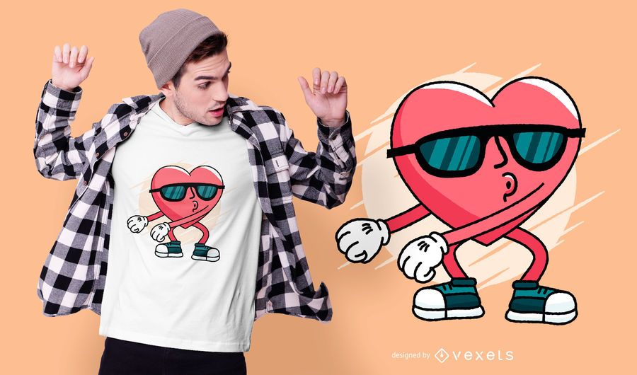 Heart Flossing T-shirt Design Heart Flossing T-shirt Design