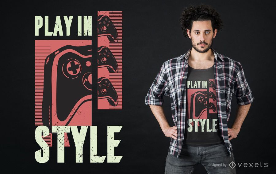 Diseño de camiseta de cita de juego Diseño de camiseta de cita de juego