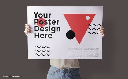 Poster mockup design psd