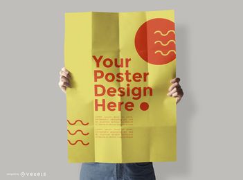 Poster mockup model design Poster mockup model design