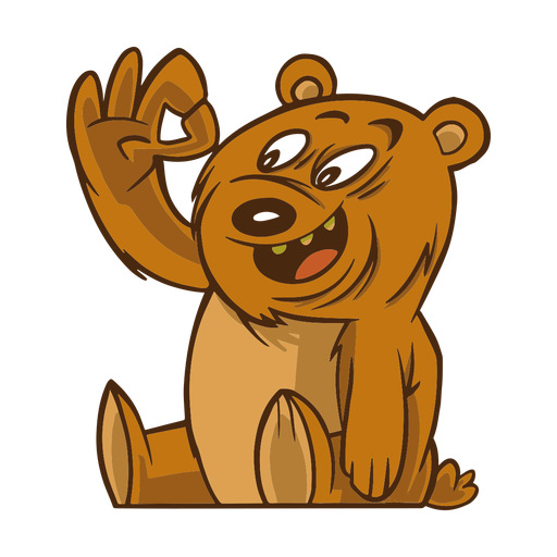 Gesto de urso liso Desenho PNG