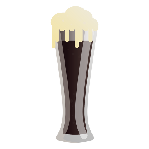 Bier dunkler Glasschaum flach PNG-Design