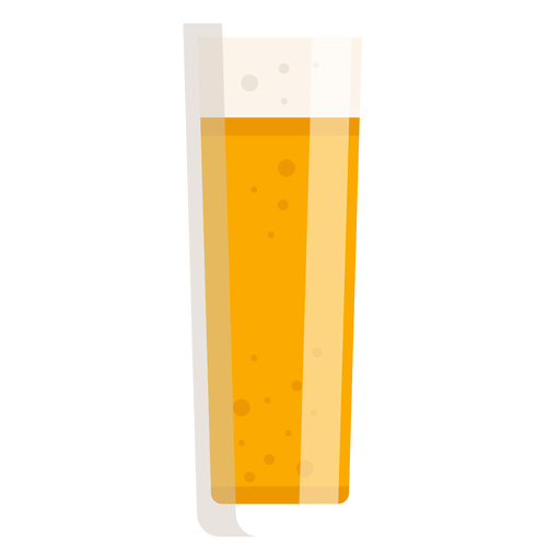 Bier Schaum leichtes Glas flach PNG-Design