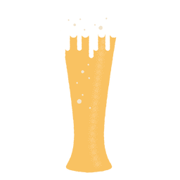 Tall Beer Glass SVG Vector Cut File and PNG Transparent Background