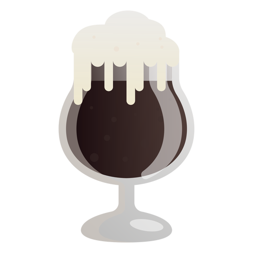 Espuma de vidro de cerveja escura plana Desenho PNG