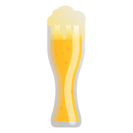Cerveza vaso espuma luz plana Descargar PNG/SVG transparente