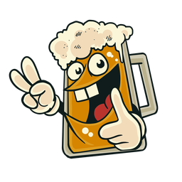 Adesivo de emblema de sorriso em copo de cerveja Desenho PNG
