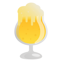 Vidro de espuma leve cerveja plana Desenho PNG