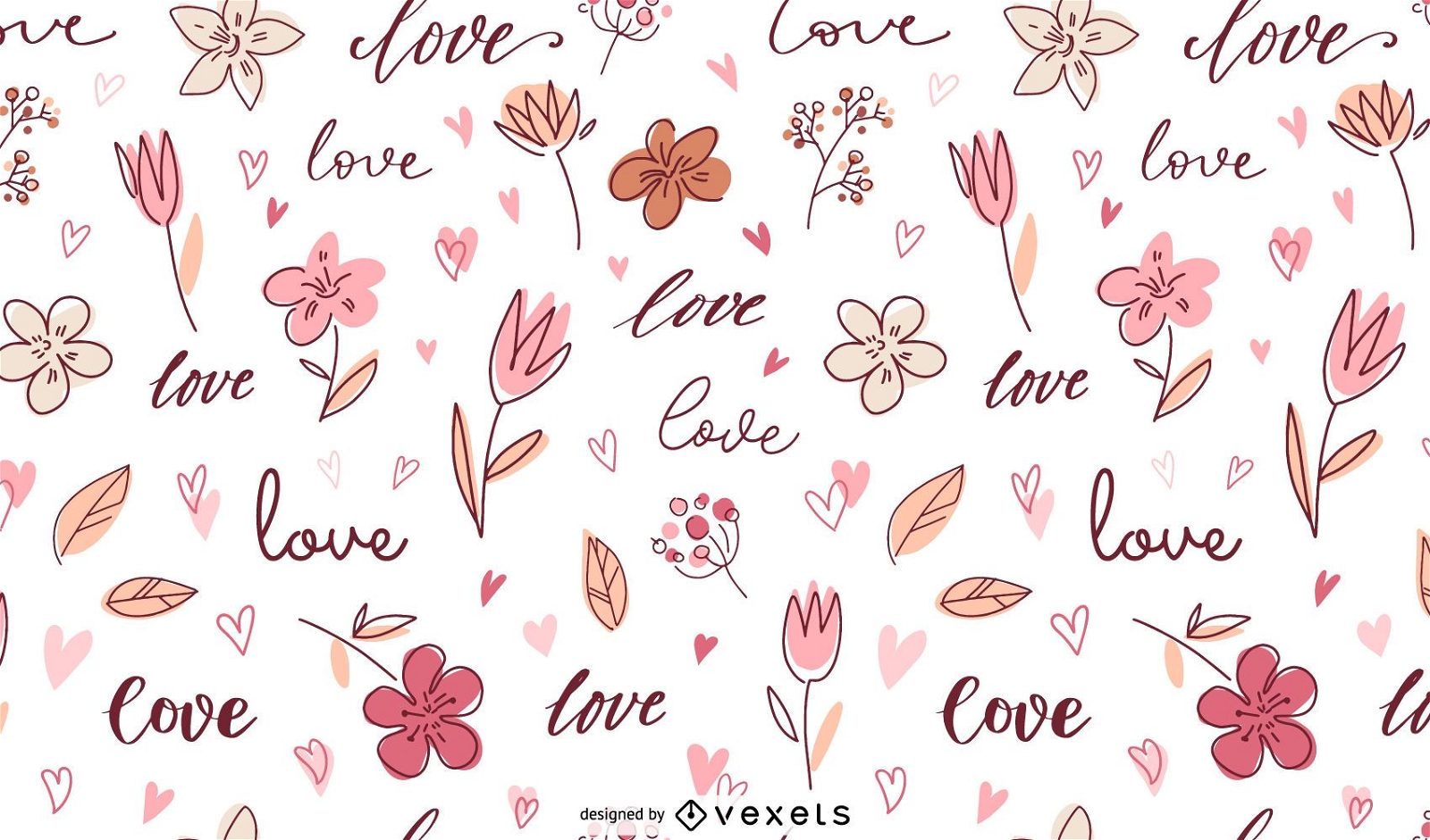 Love Doodle Pattern Design