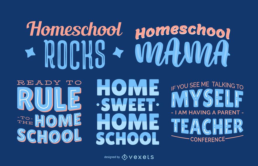 Conjunto de letras de Homeschool Conjunto de letras de Homeschool