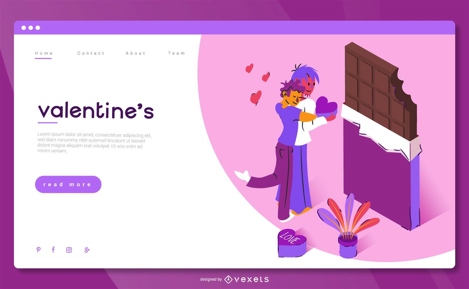 Valentine's Landing Page Template