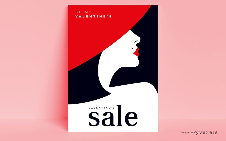 Valentine's Day Sale Poster Design Valentine's Day Sale Poster Design