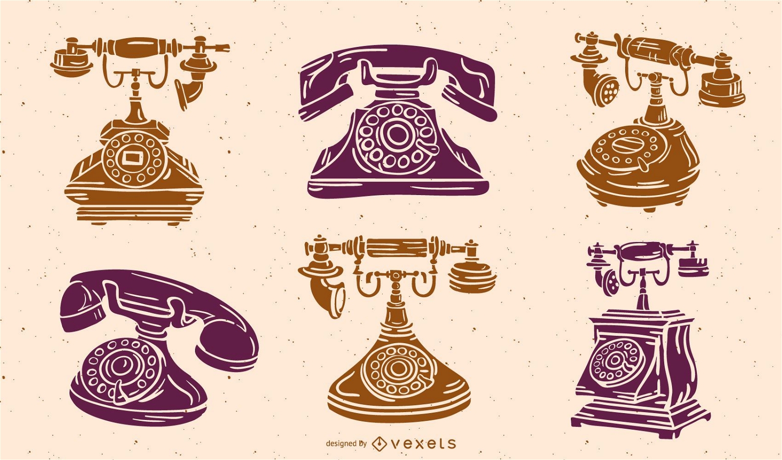 Antique Telephone Silhouette Pack