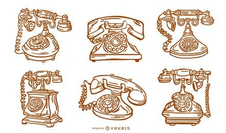 Antique Phone Stroke Design Pack
