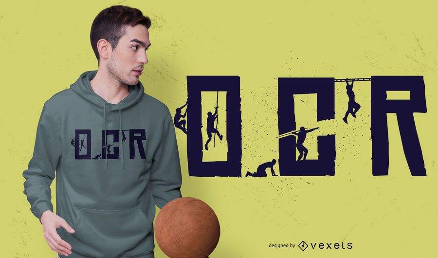 Projeto do t-shirt da raça do obstáculo de OCR Projeto do t-shirt da raça do obstáculo de OCR