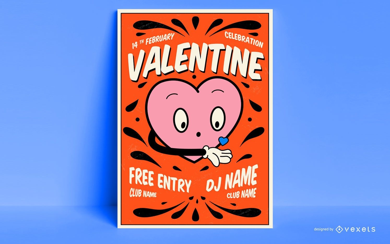 Plantilla de cartel de San Valentín