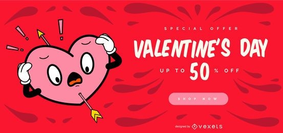 Valentine's day web slider template