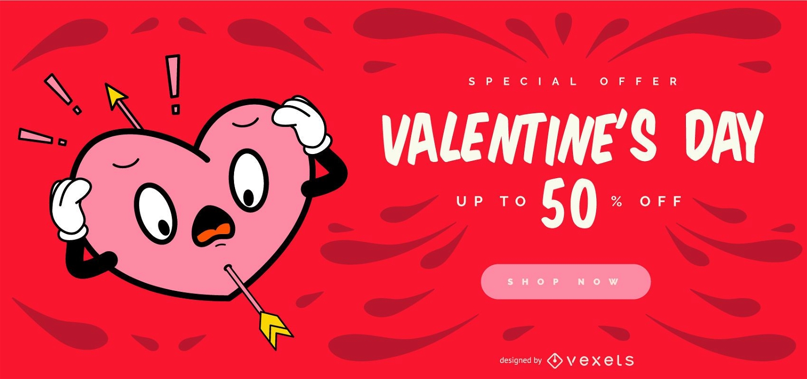 Valentine's day web slider template