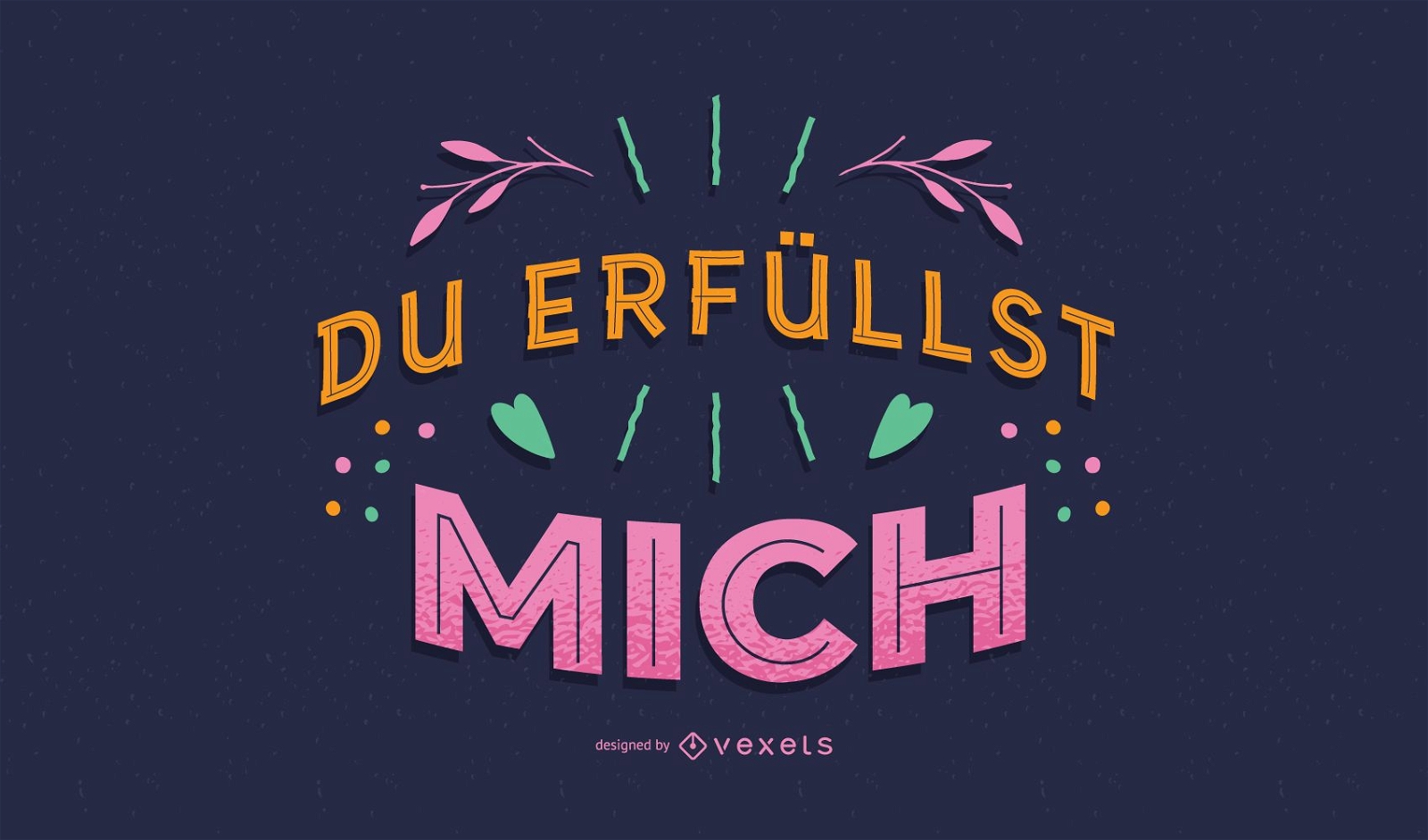 Valentine german lettering design