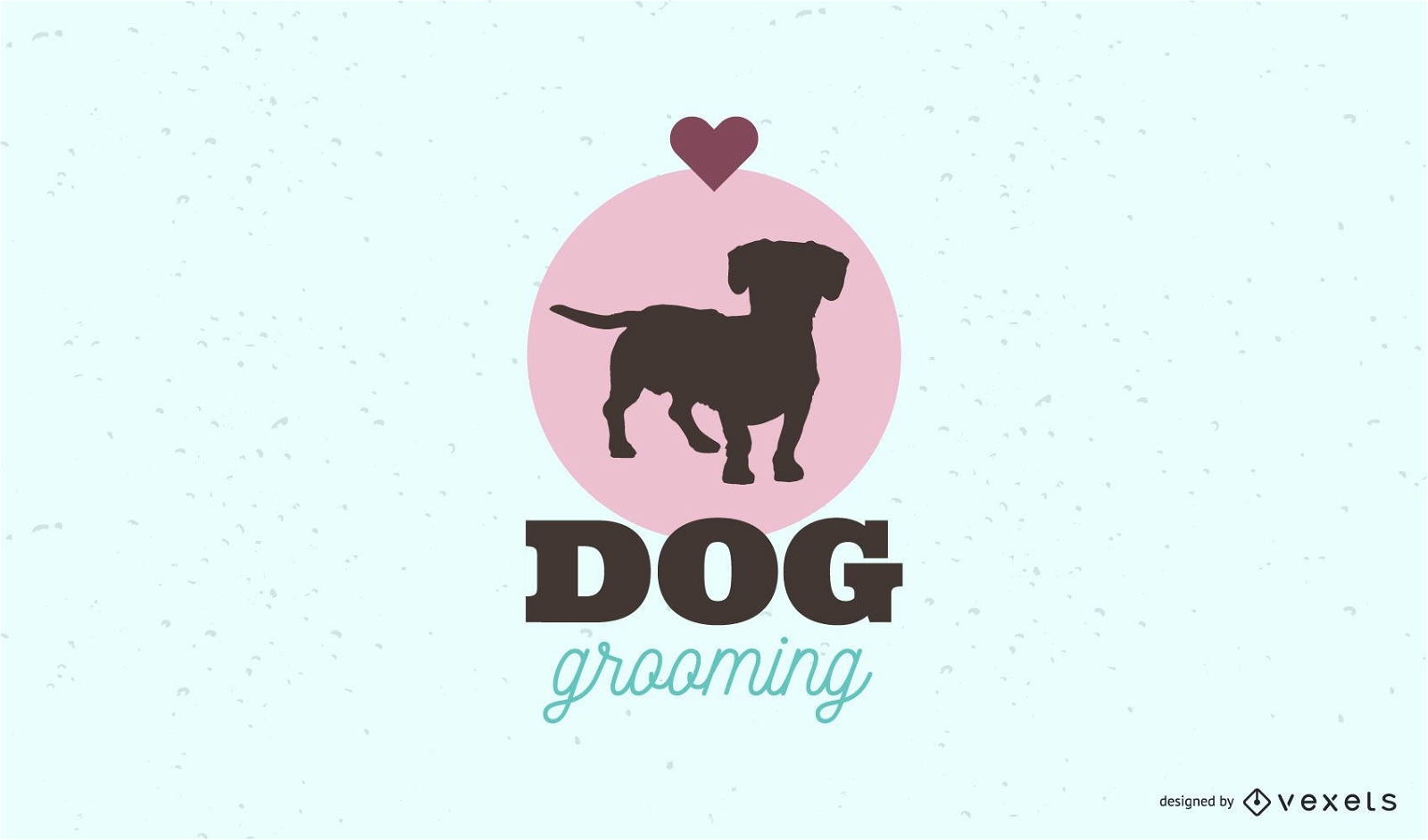 Dog grooming logo template