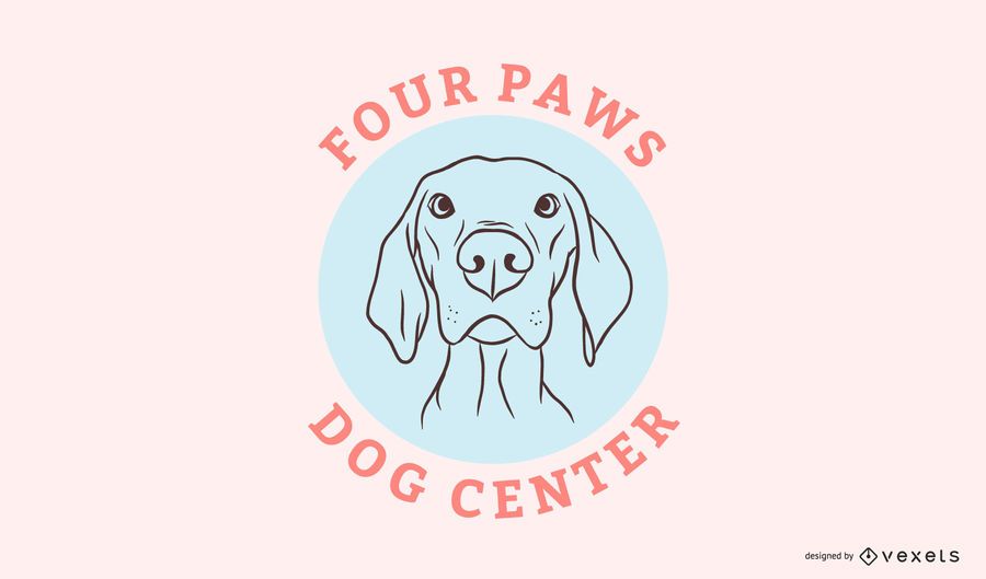 Dog center logo template Dog center logo template