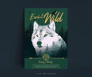 Explore el diseño de carteles de la naturaleza salvaje Explore el diseño de carteles de la naturaleza salvaje