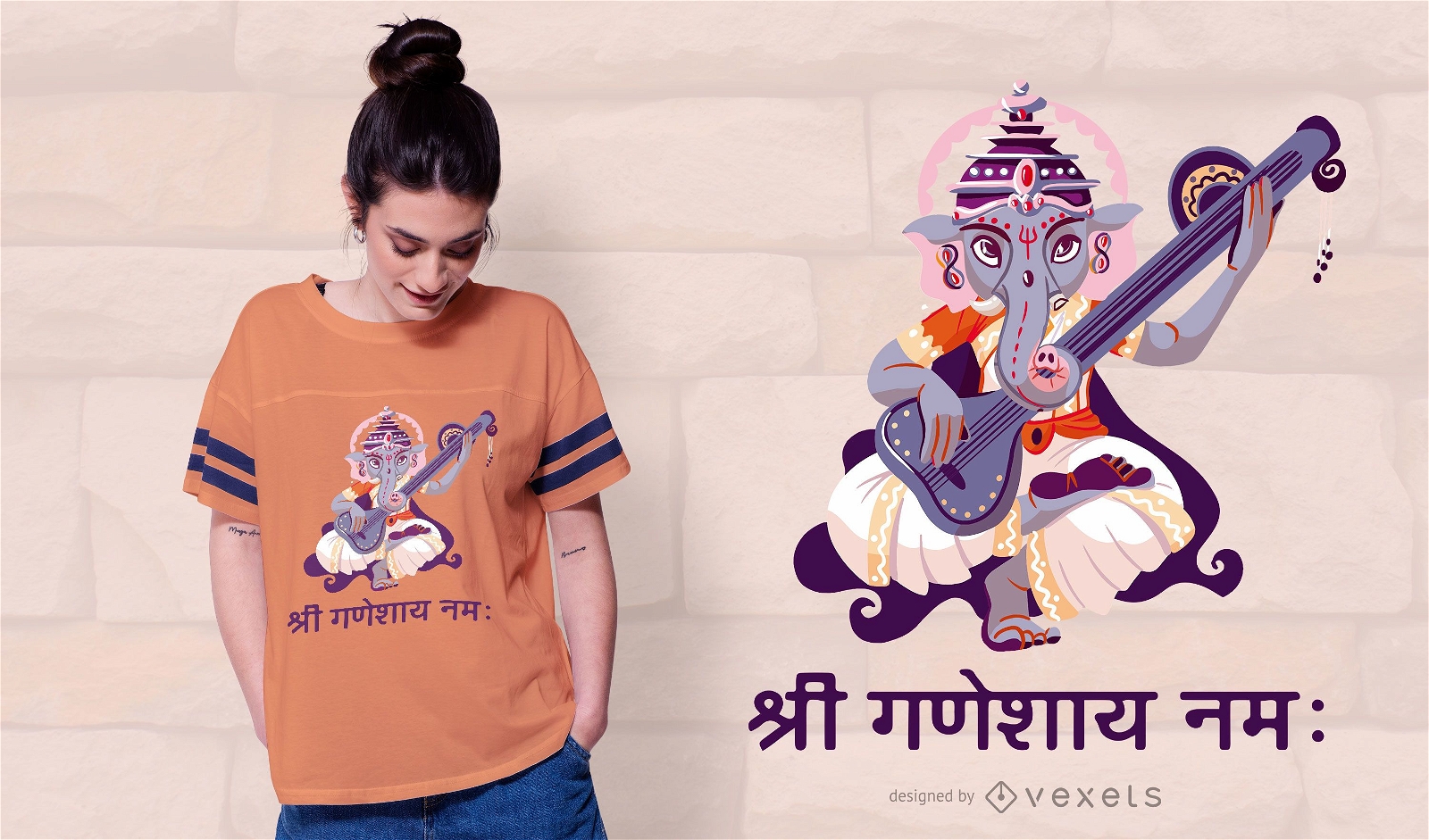 Diseño de camiseta Ganesha