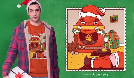 Drunk santa christmas t-shirt design