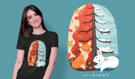 Foxes t-shirt design Foxes t-shirt design