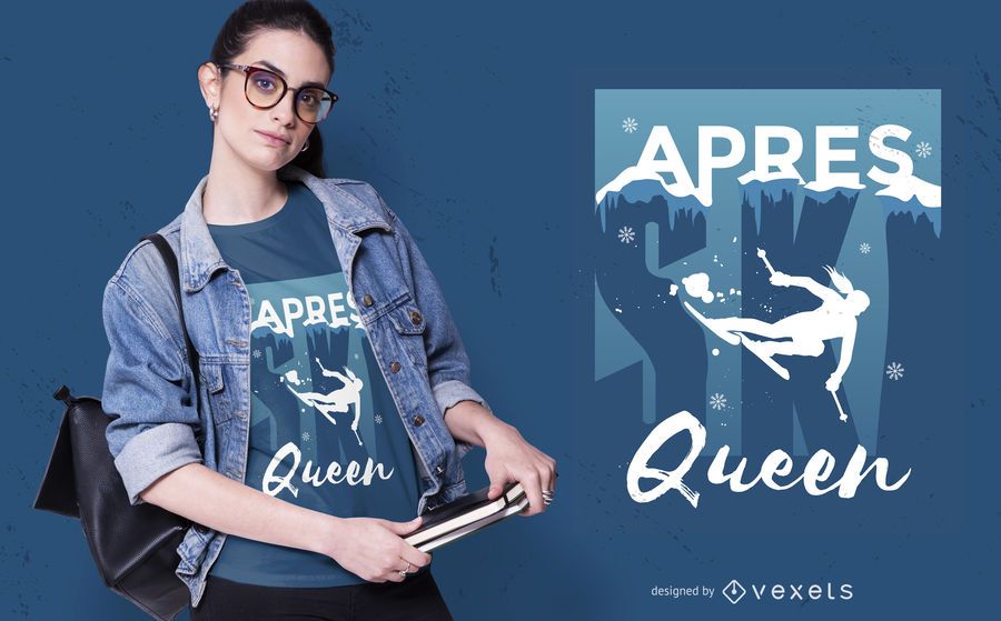 Apres ski queen t-shirt design Apres ski queen t-shirt design