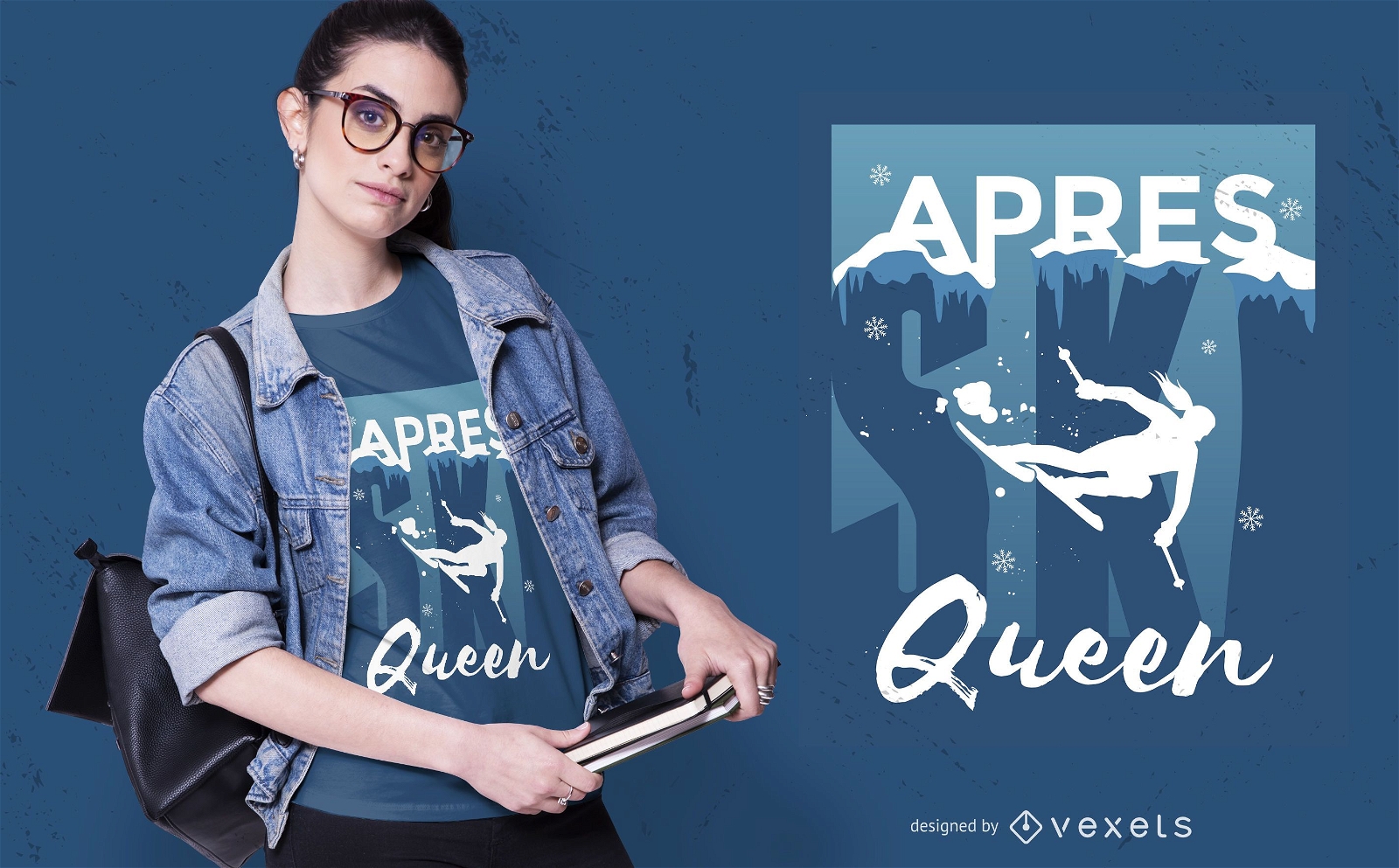 Apres ski queen t-shirt design