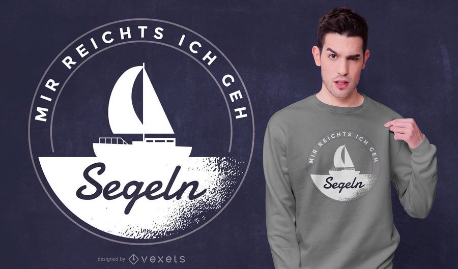 Sailing german quote t-shirt design Sailing german quote t-shirt design