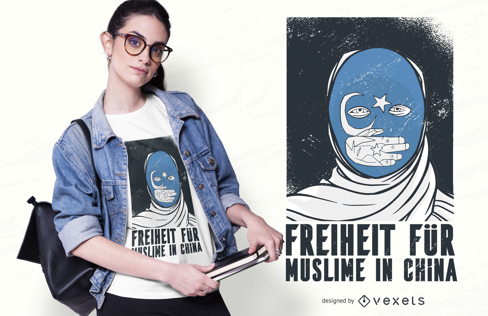 Freiheit f?r Muslime T-Shirt Design