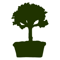 Silhueta de tronco de bonsai Transparent PNG
