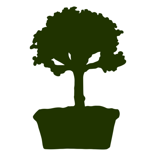 Silhueta de tronco de bonsai Desenho PNG