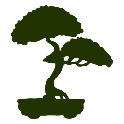 Bonsaikoffer Silhouette PNG-Design