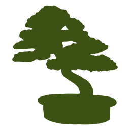 Bonsai-Stammtopf-Stammschattenbild PNG-Design