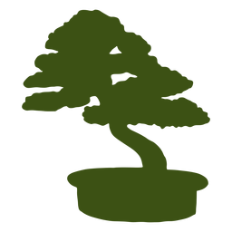 Bonsai trunk pot stem silhouette