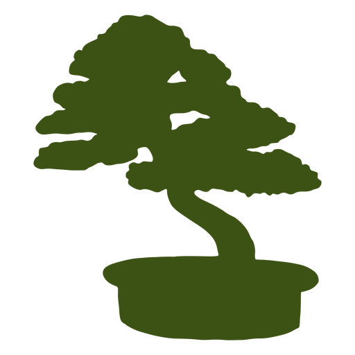Silhueta de tronco de tronco de bonsai Desenho PNG