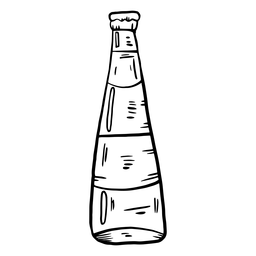 Flaschenbieretikett Strich PNG-Design