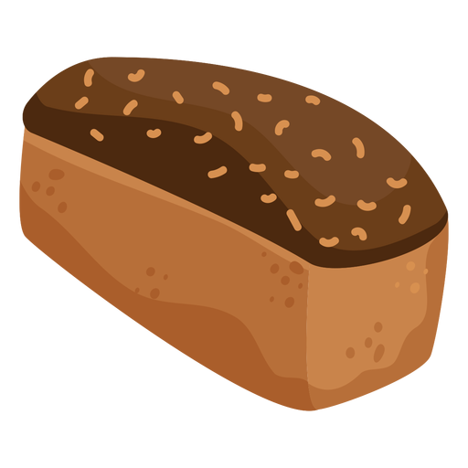Bread loaf cream flat PNG Design