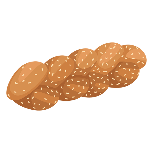Bread loaf sesame flat PNG Design
