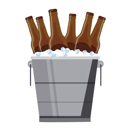 Bucket beer ice flat - Transparent PNG & SVG vector file