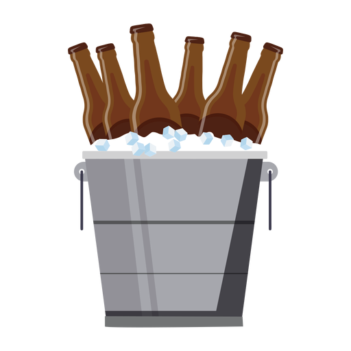 Bucket beer ice flat