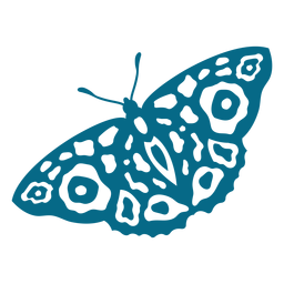 Butterfly antenna wing detailed silhouette PNG Design