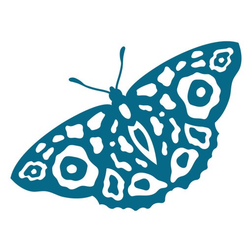 Butterfly antenna wing detailed silhouette PNG Design
