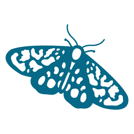 Butterfly wing antenna detailed silhouette PNG Design